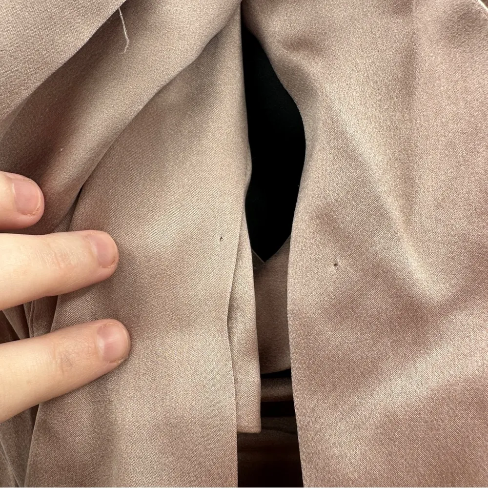 Zimmerman 100% Silk Sueded Billow Cold Shoulder Tie Asymmetrical Mini Dress Sz 6 - Image 12