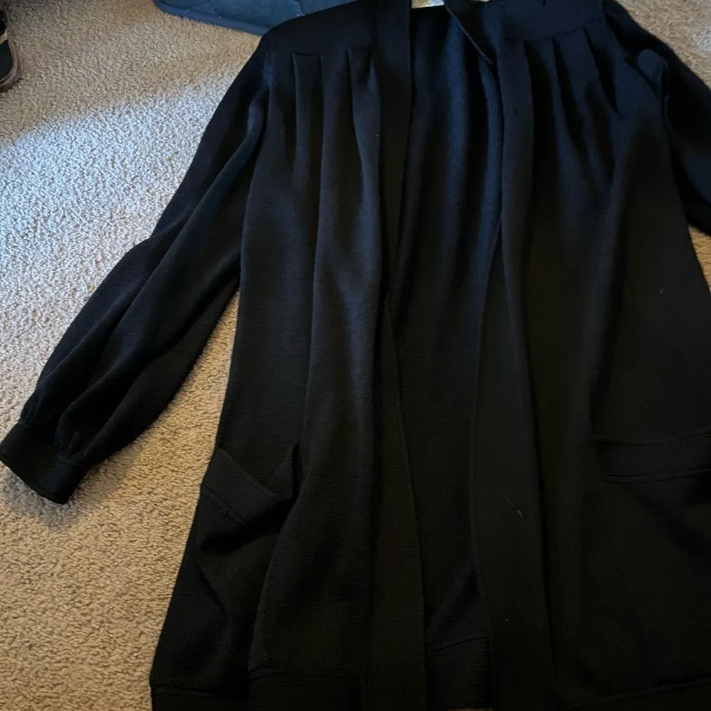 St. John black open cardigan small - Image 4