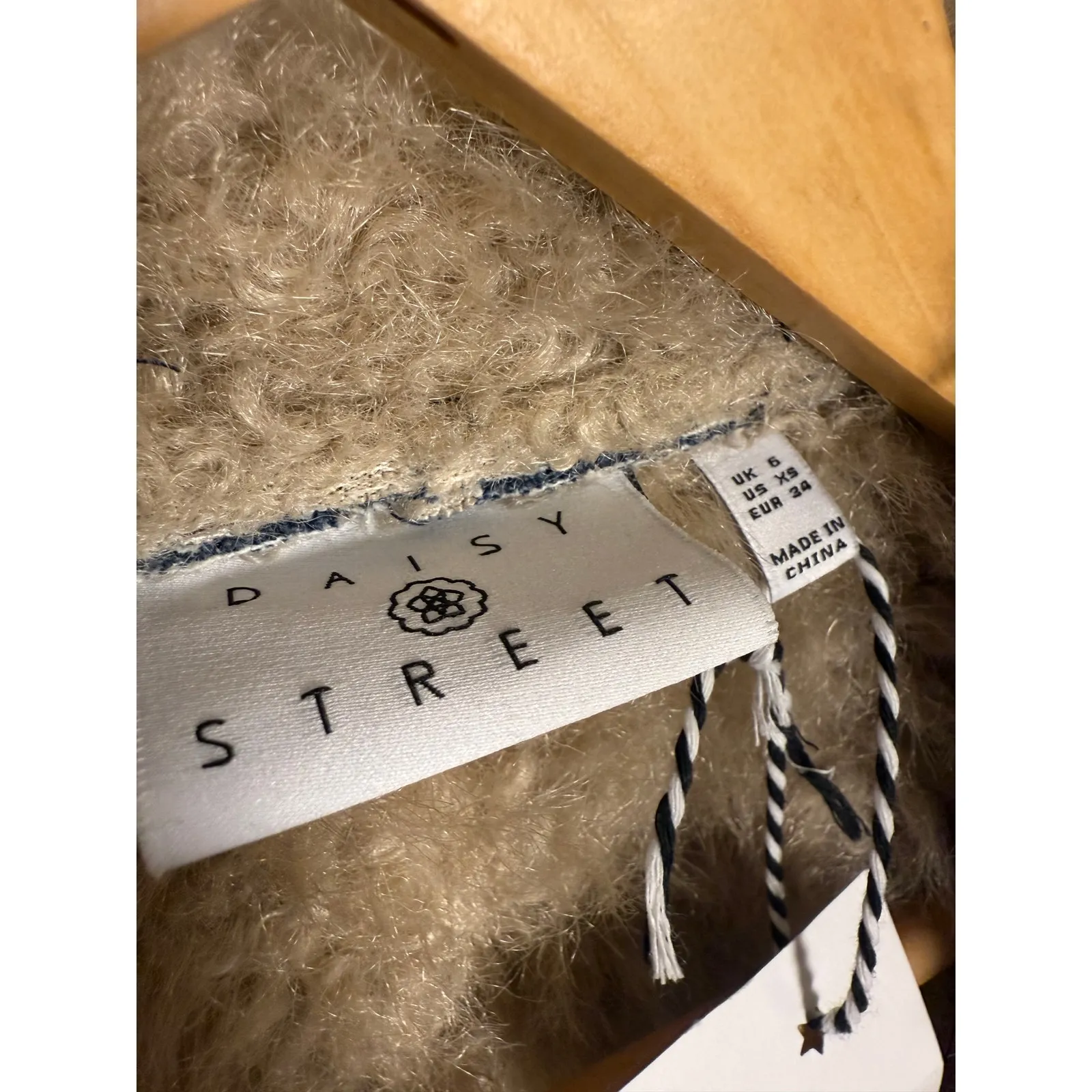 NWT Daisy Street Denim Faux Fur Trim Trench Coat Women’s Sz. XS - Image 7