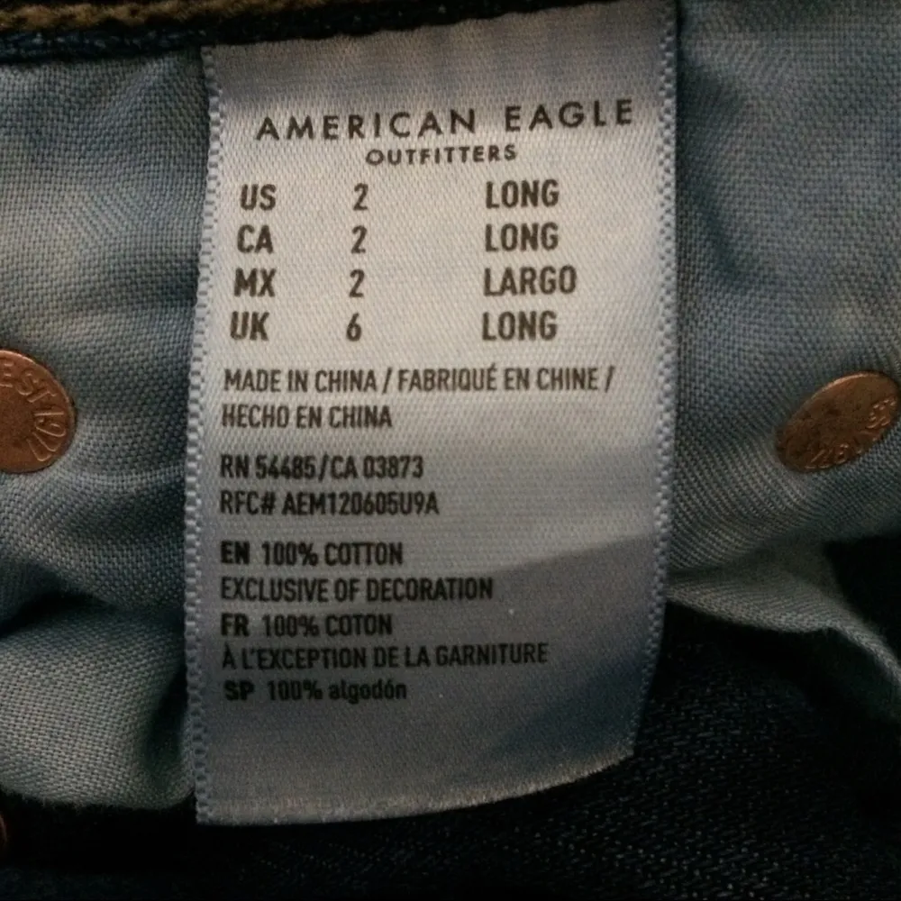 American Eagle Hi-Rise Button Fly Girlfriend Jeans - Image 5