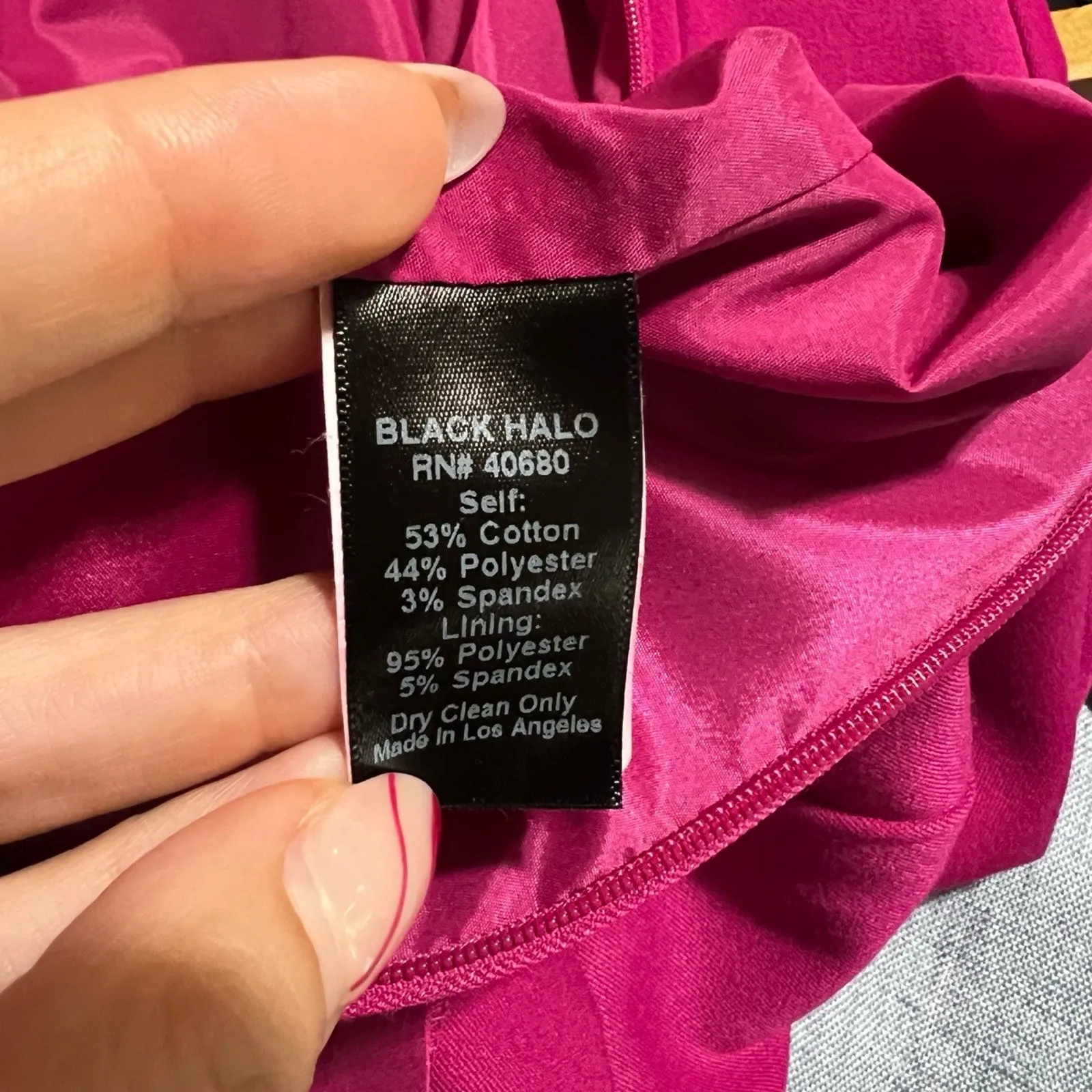 Black Halo Riya Magenta Cutout Off Shoulder Cocktail Dress Zipper Slit NEW 10 - Image 8