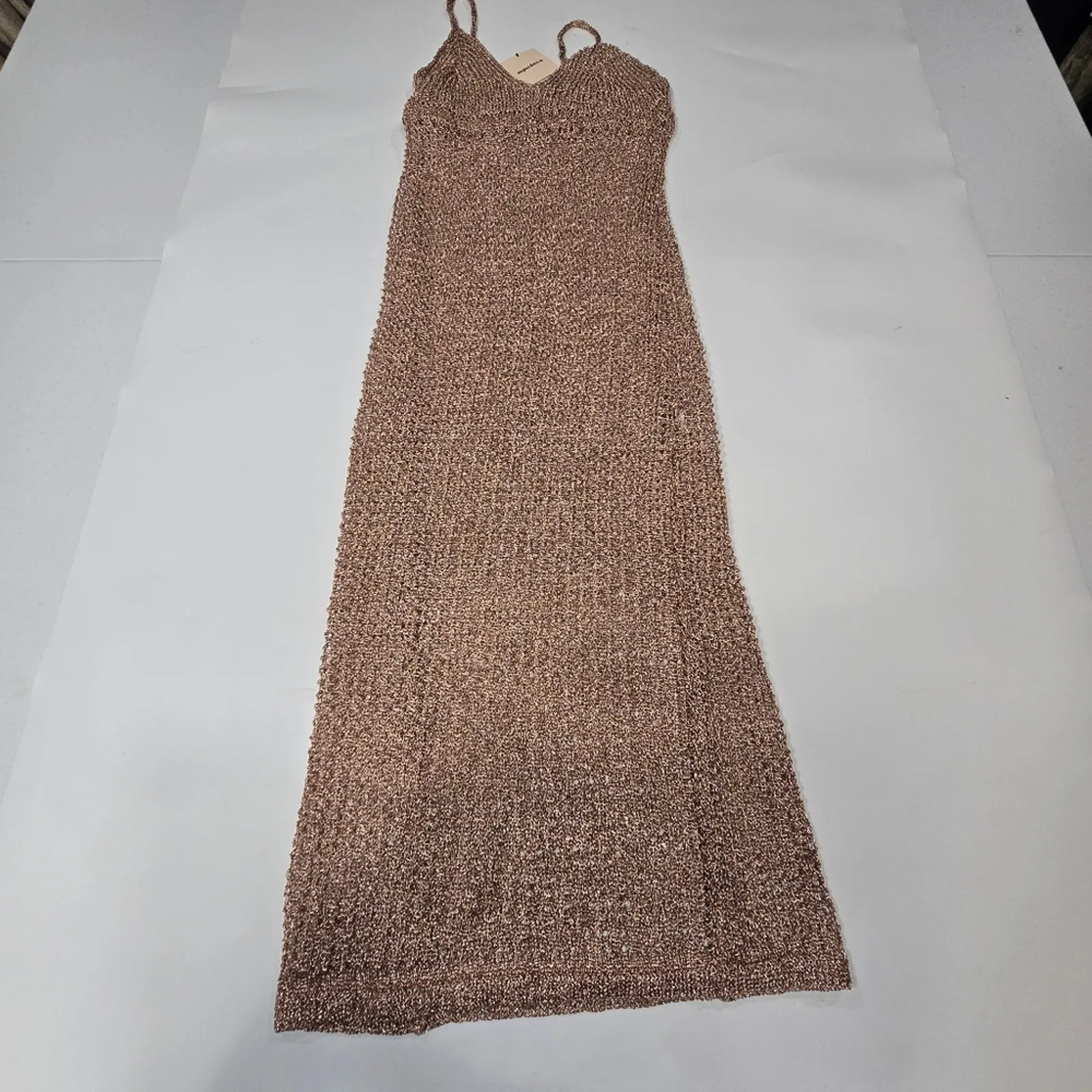Superdown Darcie Maxi Dress in Rose Gold Small - Image 3