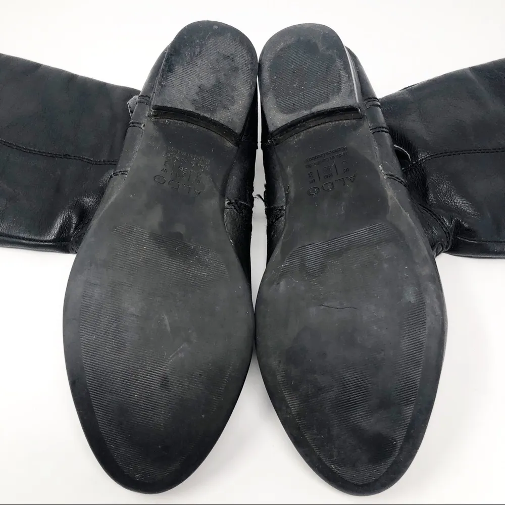 Aldo | Faux Leather Knee High Belted Boots - Image 11