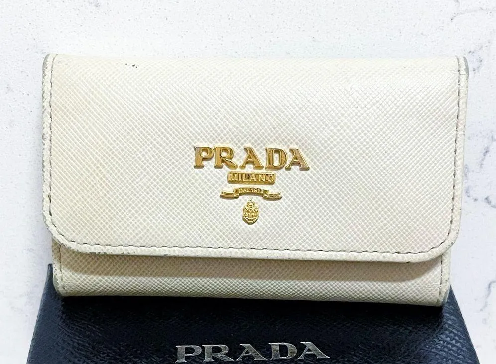 Authentic Prada Cera Portachiavi 6 Key Saffiano Leather Holder / Wallet - Image 11