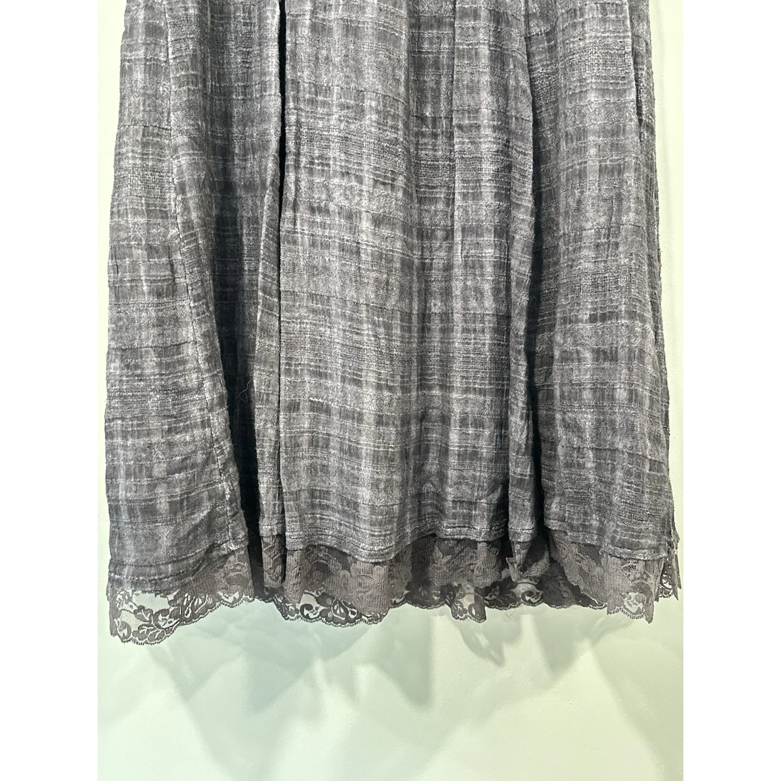 FREE PEOPLE BABYDOLL Pucker Mini Dress Embroidered Size Xs Fields Lace 2045 - Image 4