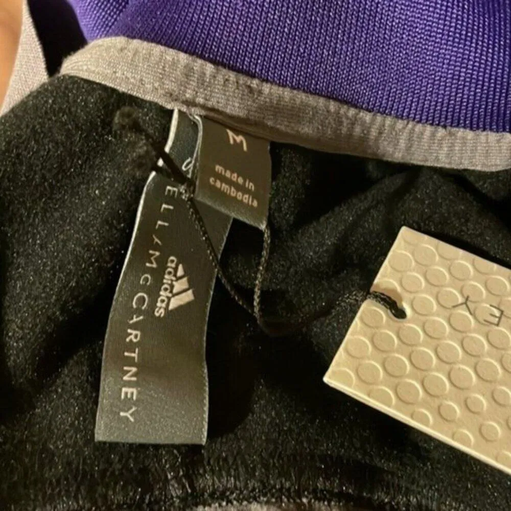 Adidas by Stella McCartney Printed fleece track jacket steel grey M Gray Size L - Image 7