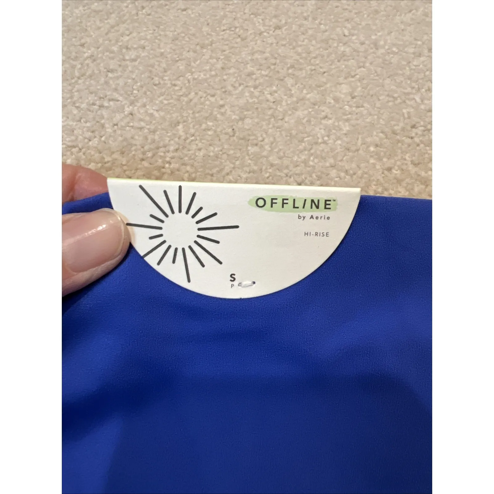 Offline By Aerie Real Me Crossover Bike Shorts Cobalt Blue 5" Hi Rise Fitness - Image 4