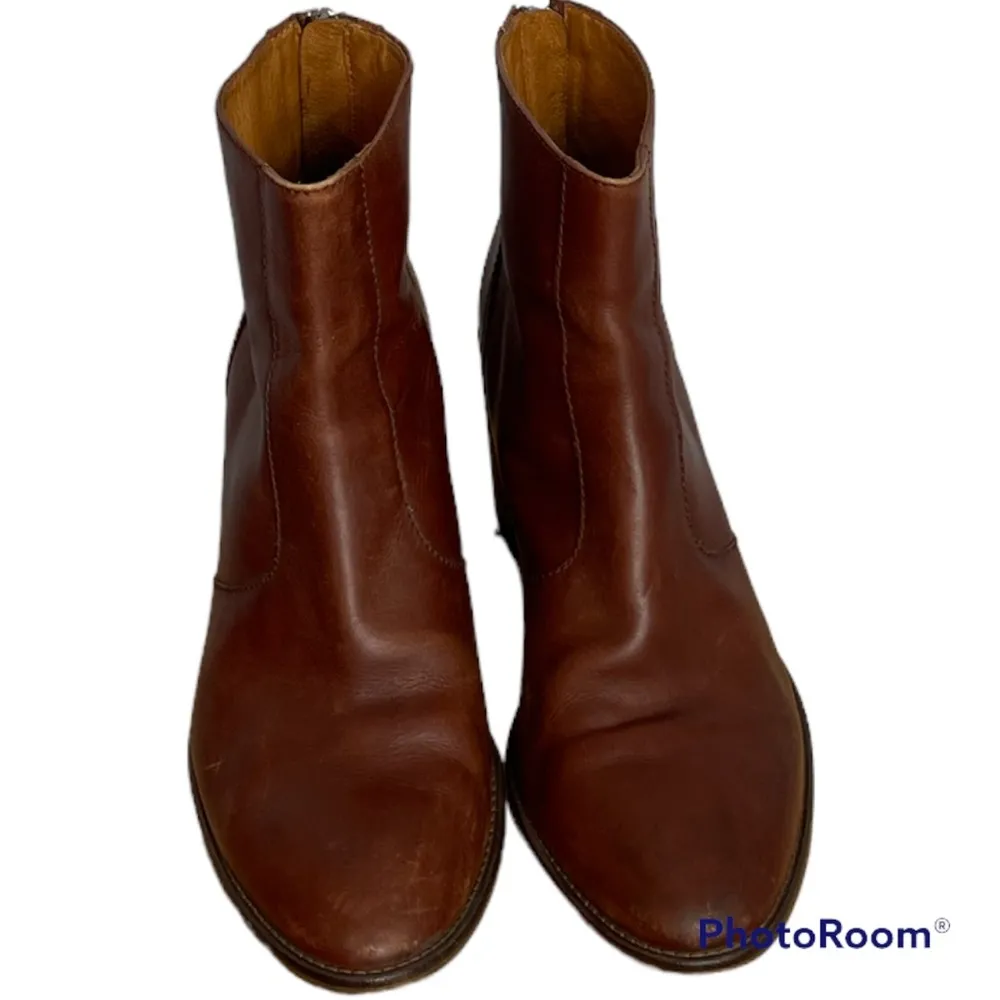 Madewell Brown Leather Ankle Boots Size 9 - Image 2