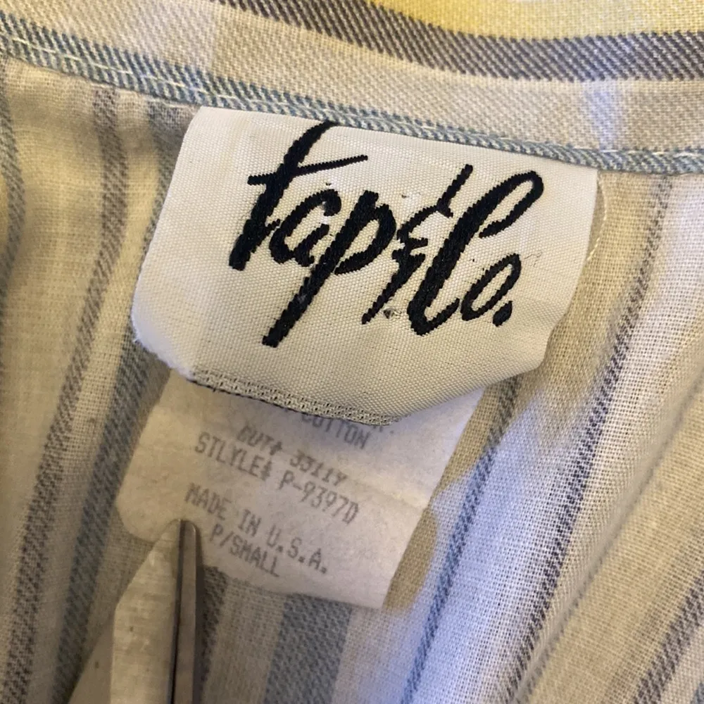 Tap & Co vintage cotton button up blouse single stitch size S made in the US‎ - Image 5