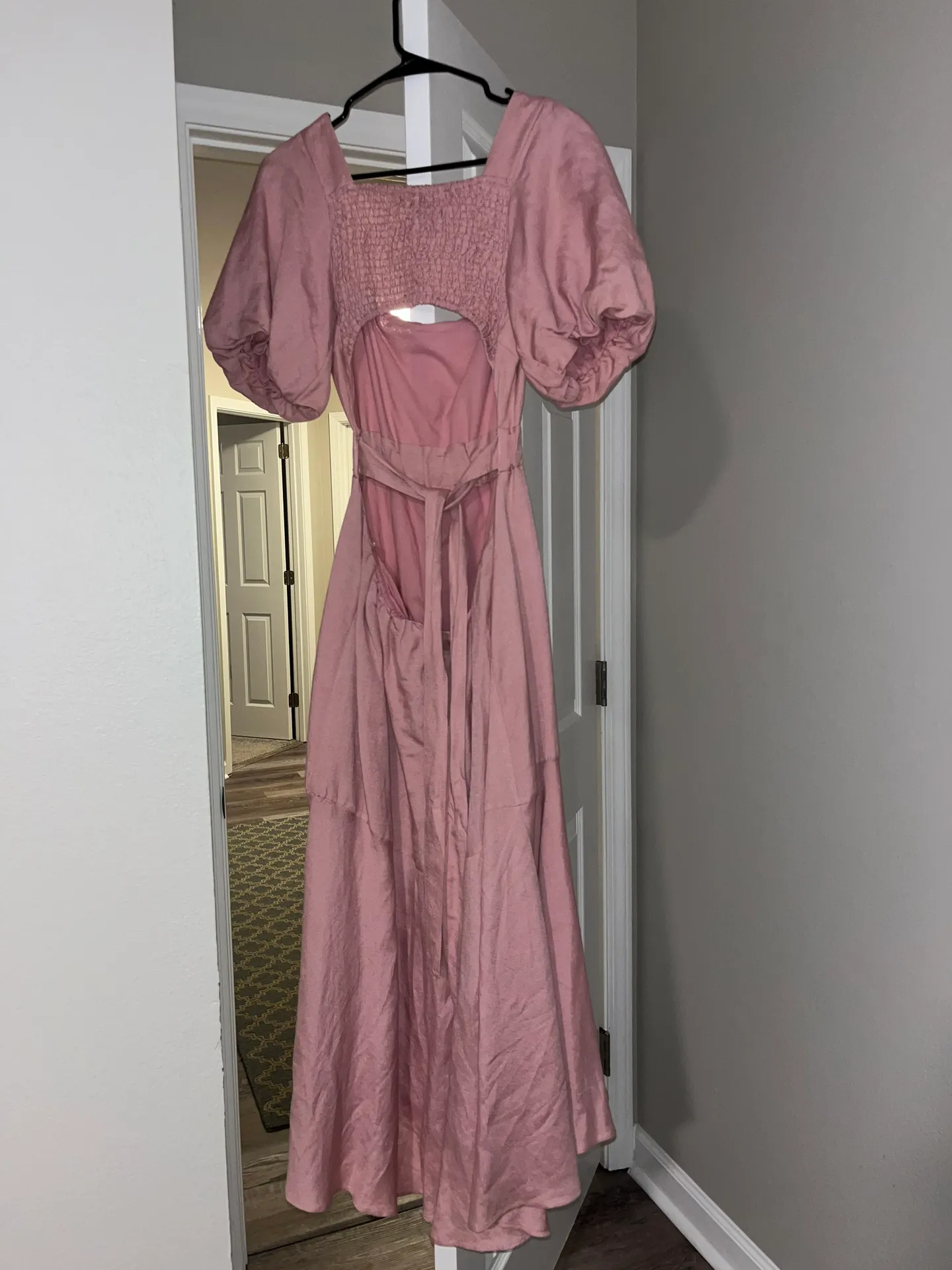 Angeles Puff Sleeve Cutout Dress - Image 4