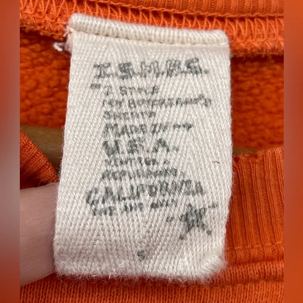 i stole my boyfriend's sweatshirt Smiley Face xx size small Orange - Image 10