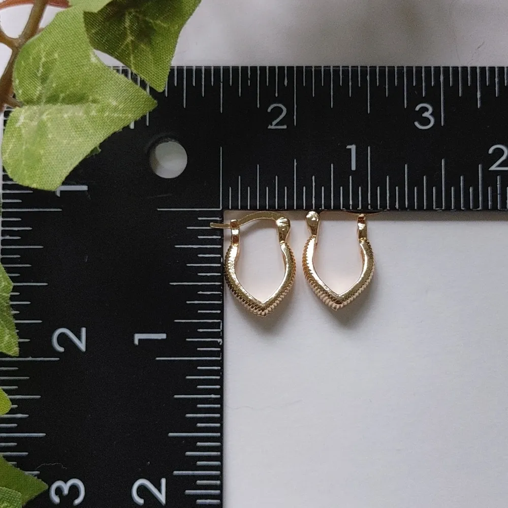 Gold Filled Open Heart Earrings - Image 5