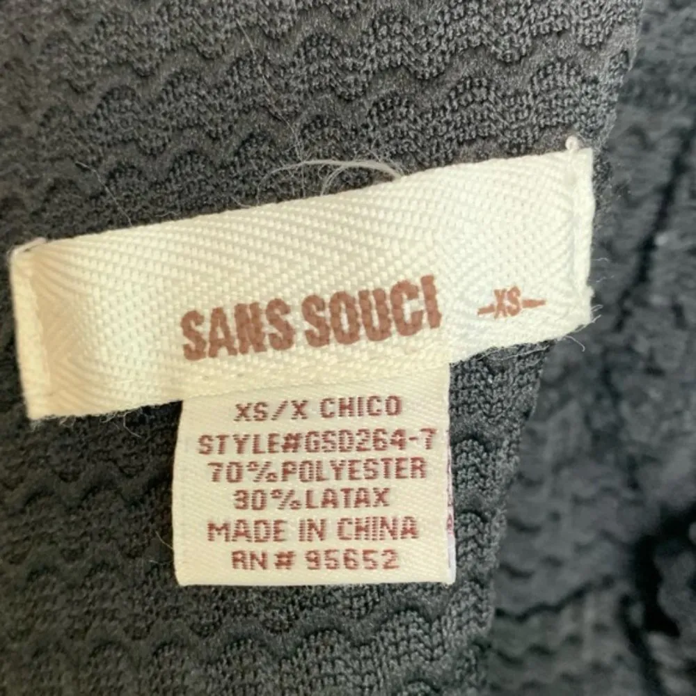 Sans Souci Black & White Strapless Mini Dress - Image 4