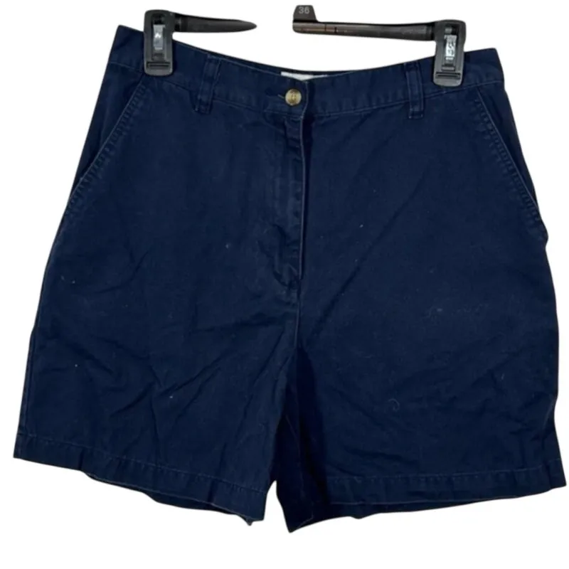 Sonoma Women's Navy Cotton Chino Walking Shorts Size 10 Casual Summer Blue - Image 2