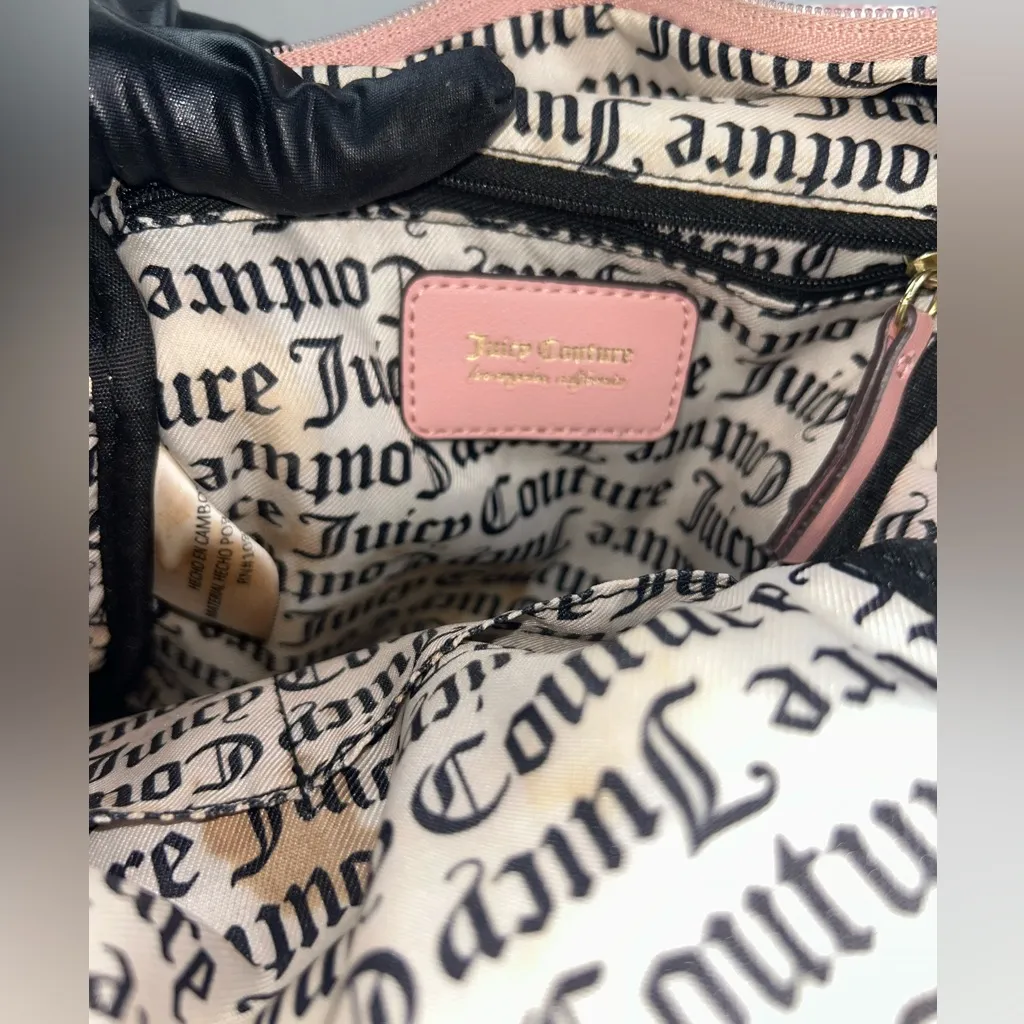 Juicy Couture Y2K Pink Monogram Backpack with Gold Heart Clasp - Image 10