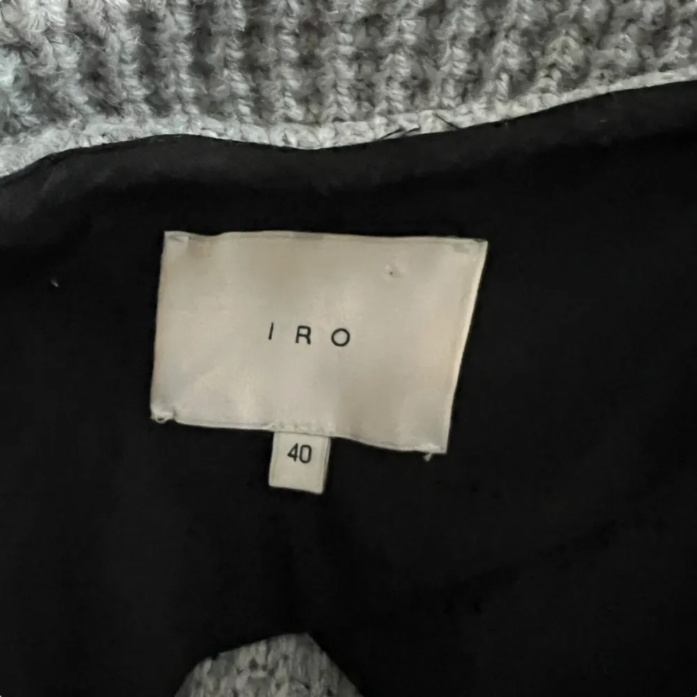 IRO - Chelane Leather-Trimmed Waffle Knit Jacket Sz 40/8 - Image 8