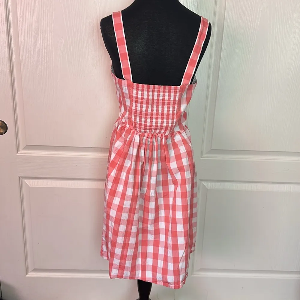 J by J CREW RED GINGHAM PLAID DRESS SUMMER - Image 4