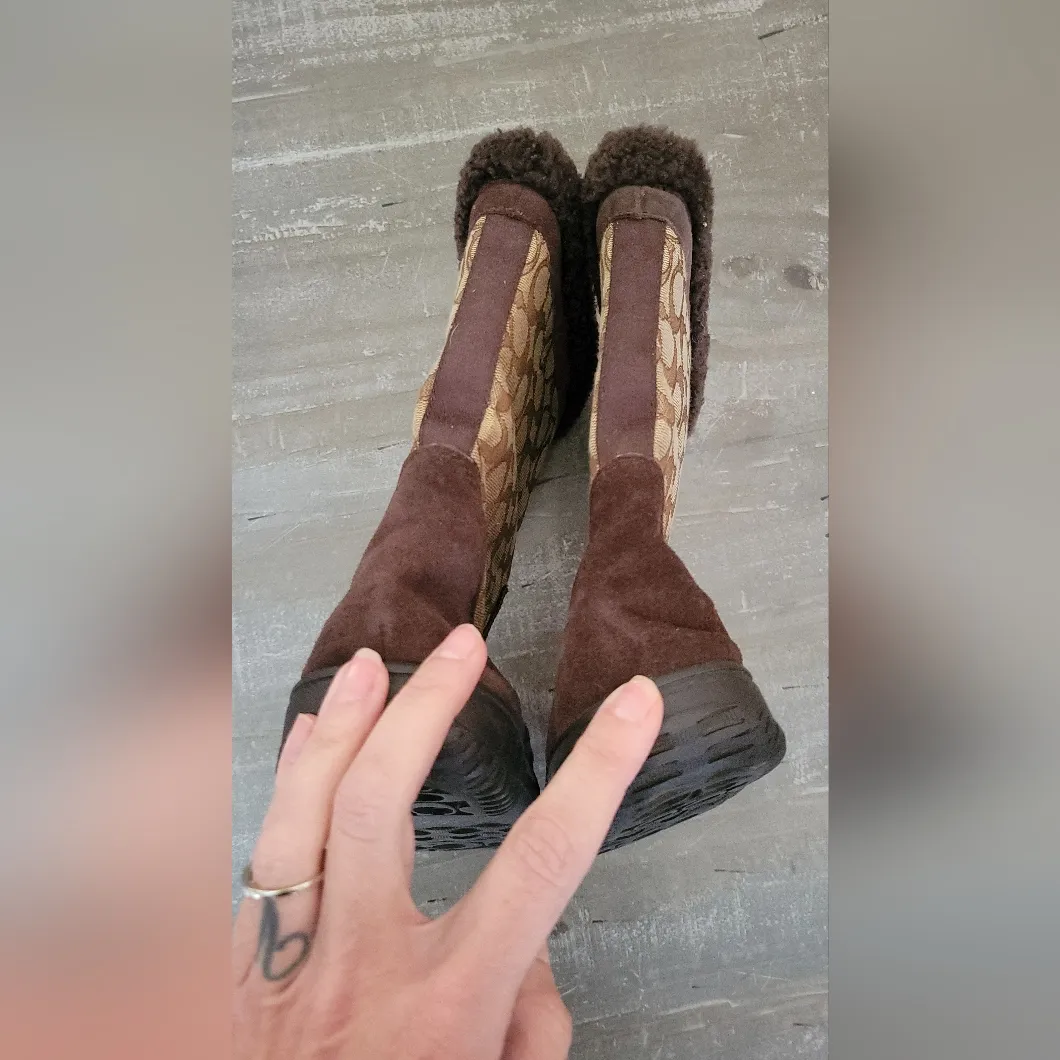 Coach Sherman Signature Winter Boots Size 5.5b - Image 12