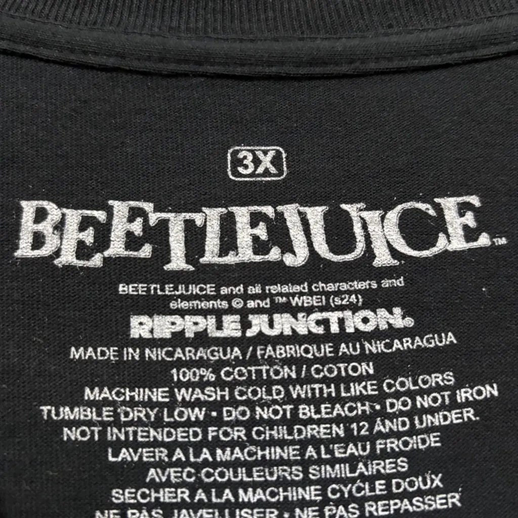 Beetlejuice the Juice is Loose Tim Burton Movie T-Shirt 3X - Image 4