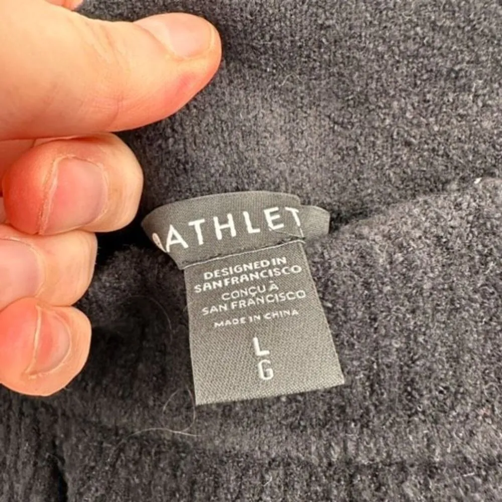 NWT Athleta Women’s Felicity Cozy Knit Wide Leg Pant Black Large Cashmere Blend‎ - Image 6