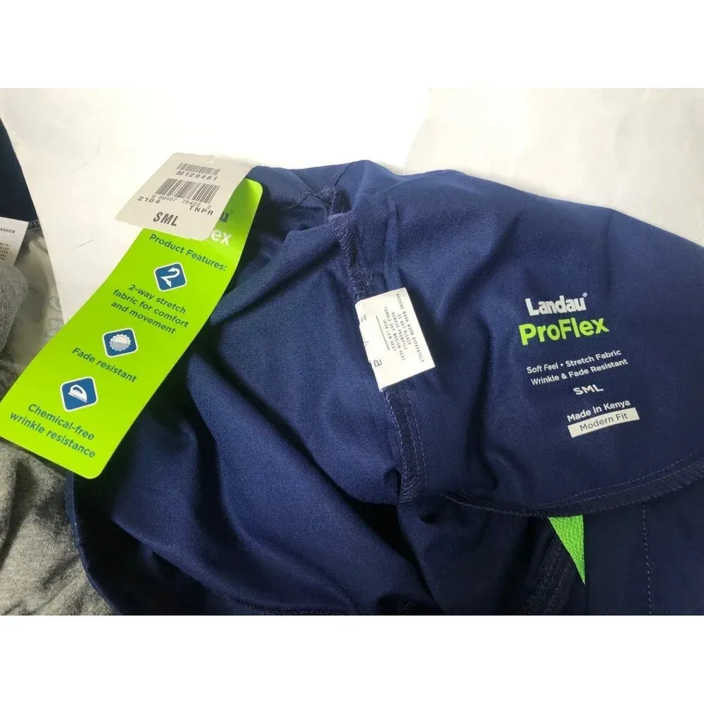 landau proflex women’s scrub pants size Small Blue - Image 3