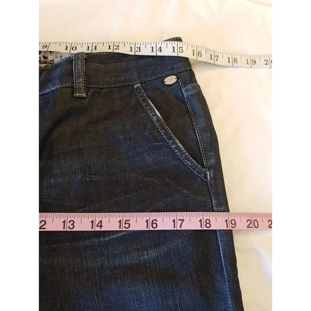 ELIE TAHARI Womens Jeans Sz 10 Dark Mid Rise Wash Pockets Rodeo Western Country - Image 16