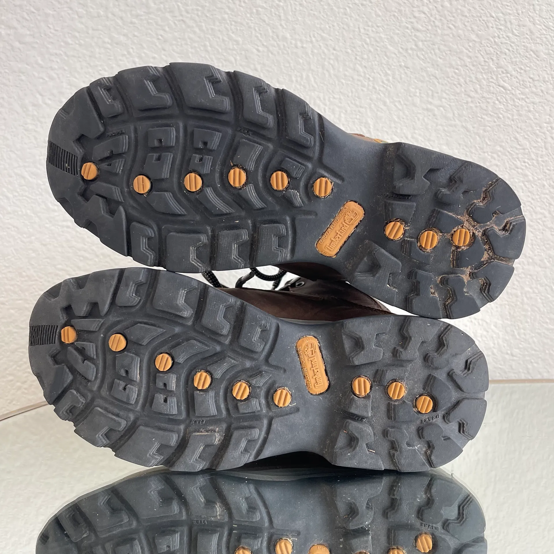 Timberland Womens Brown Leather White Ledge Waterproof Mid Outdoor Hiker Boots - Image 10