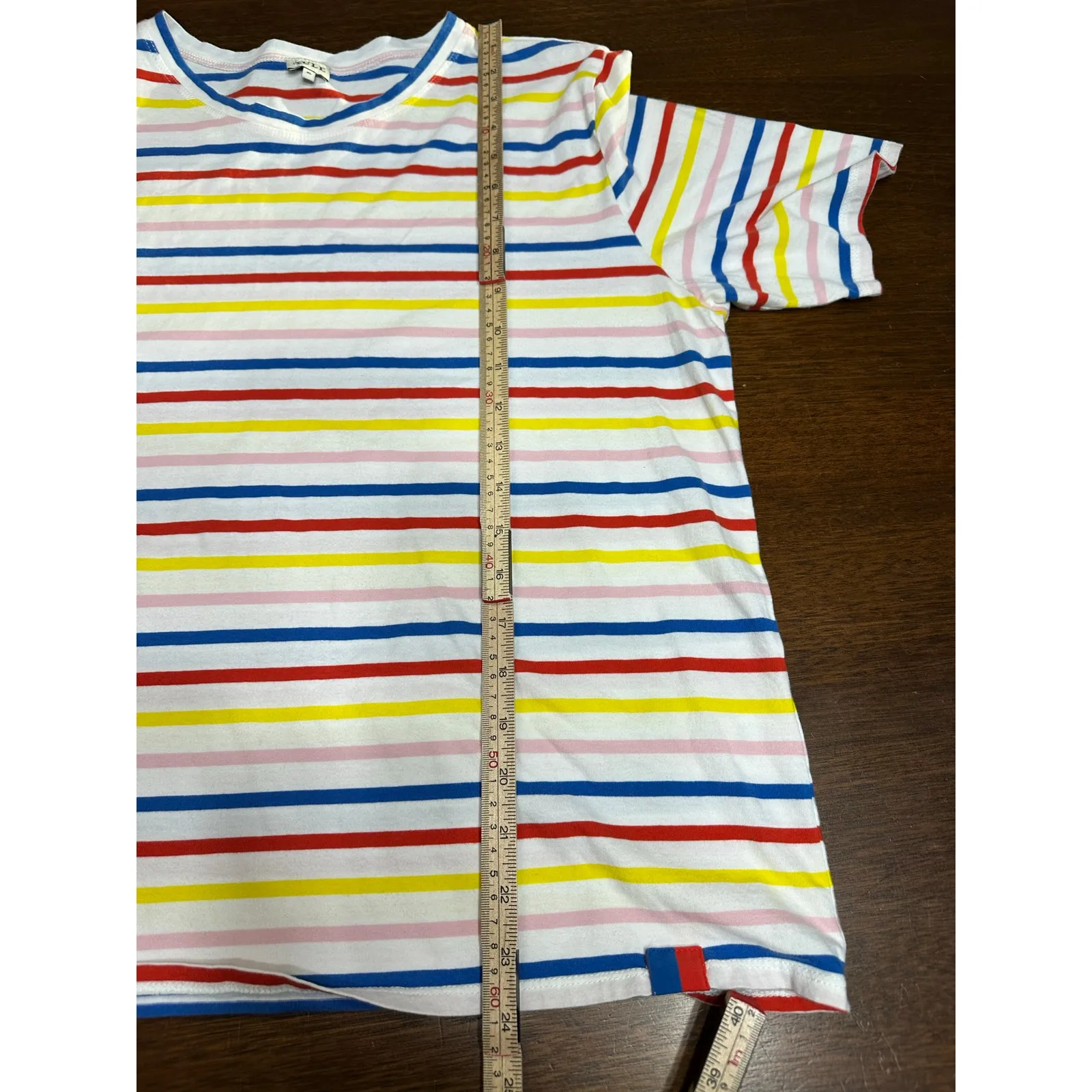 Kule Basic Colorful Multicolor Basic T Shirt Women XL Grunge Nostalgic Kid Core White - Image 5