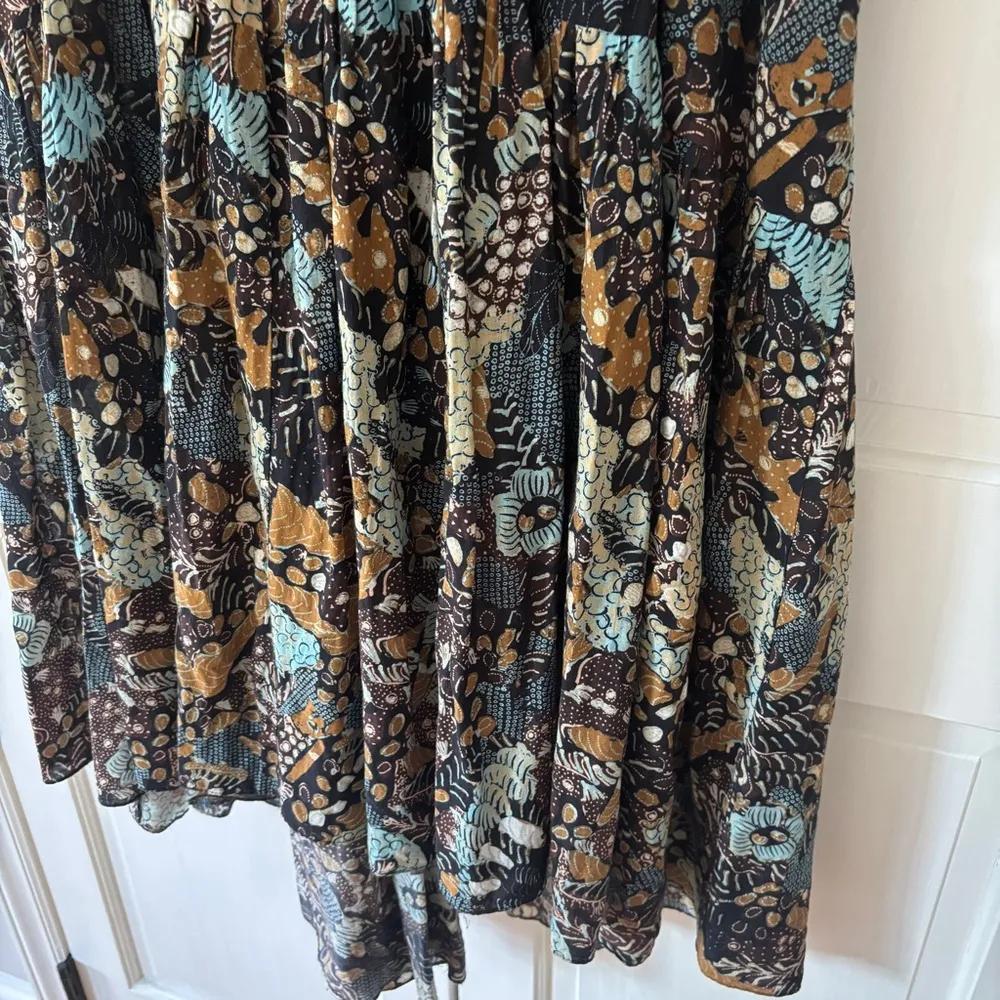Ulla Johnson Cari Coverup Batik Size Large Maxi Dress Tassel Shoulder Ties Beach - Image 14