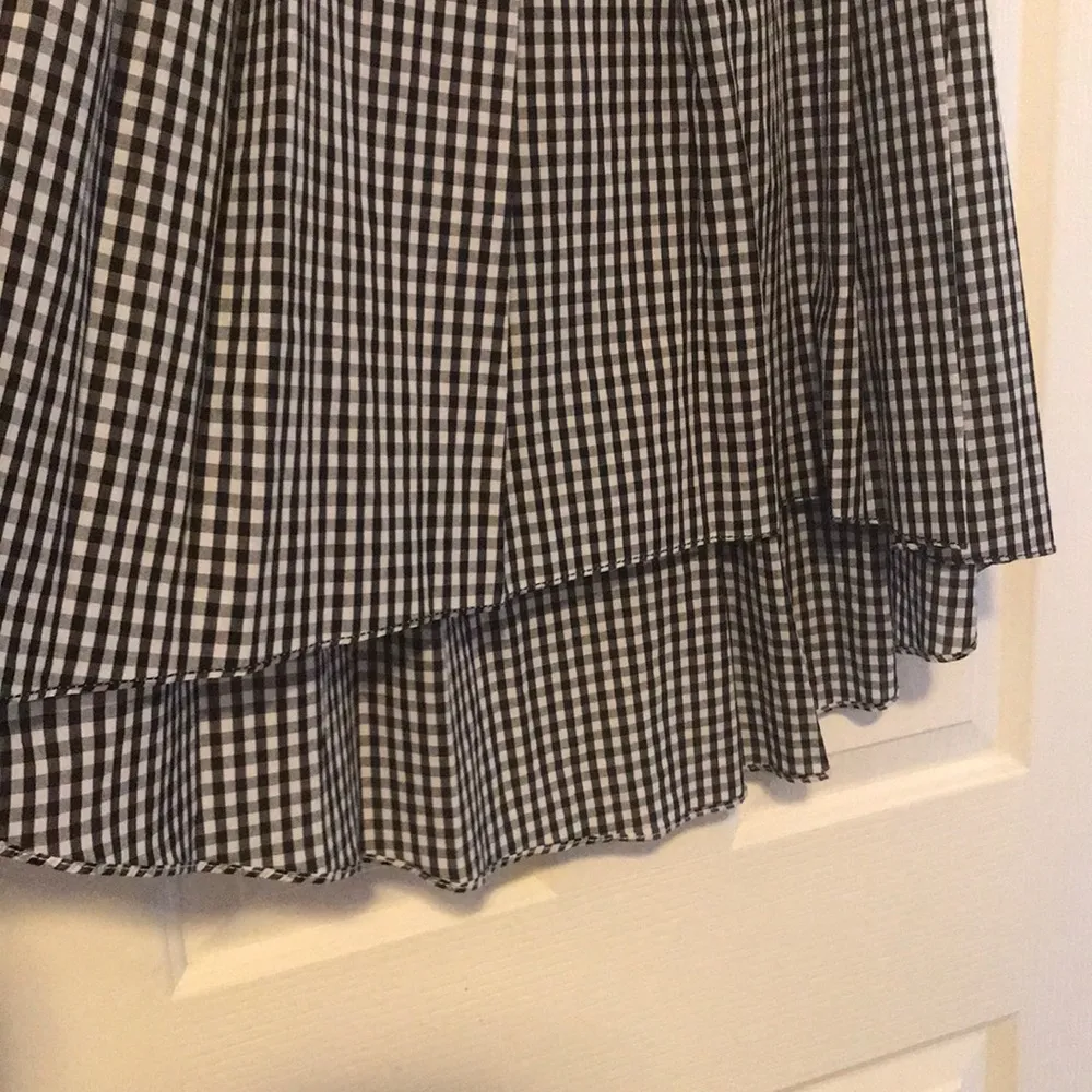 Black and white high low gingham women’s skirt - Image 2