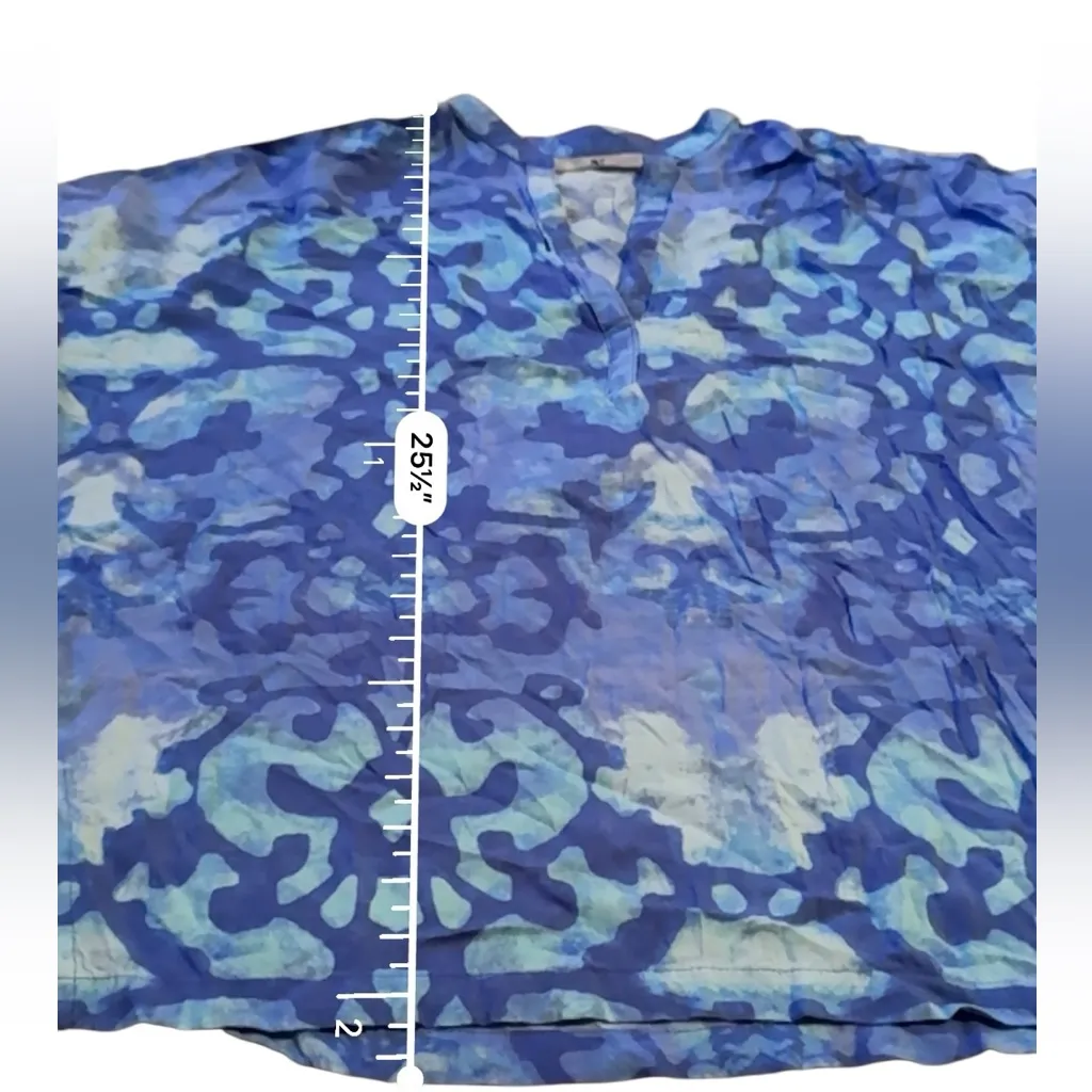 Natori Oasis Challis Pajama Set Women’s Size Small Blue Aqua Lounge Sleepwear - Image 9