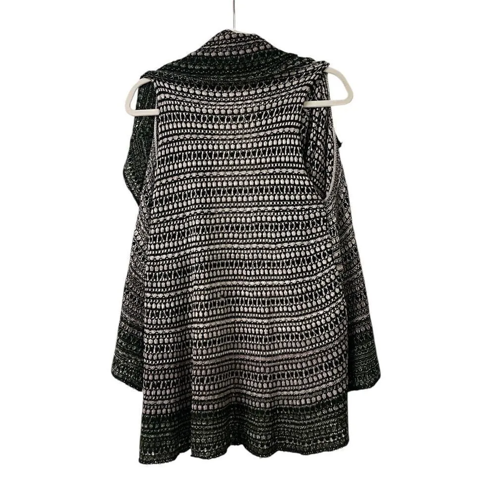 Mystree sweater knit circle vest multi color One Size - Image 2