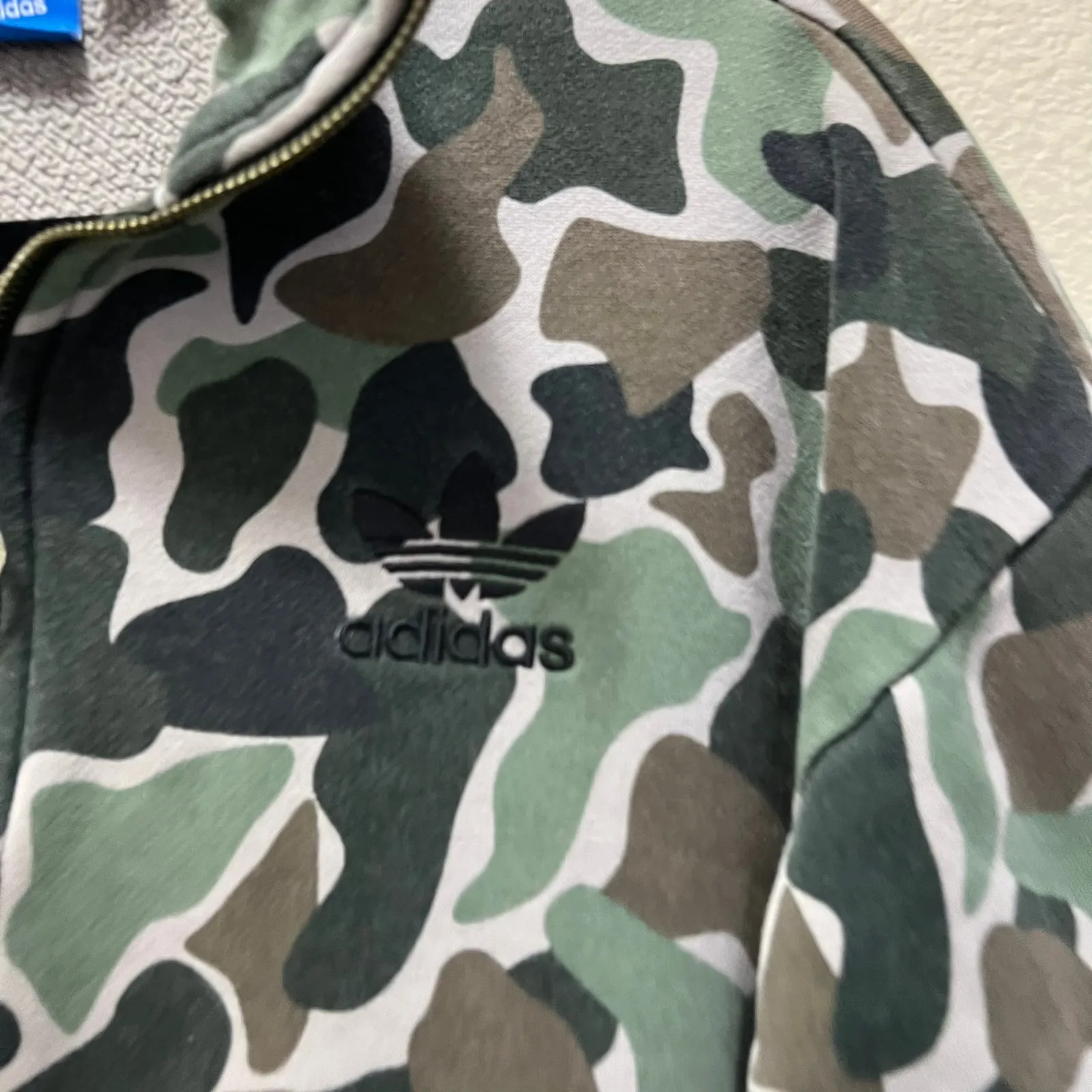 Adidas Women's Camoflauge Camo Print Full Zip Tracktop Jacket Size Large - Image 3