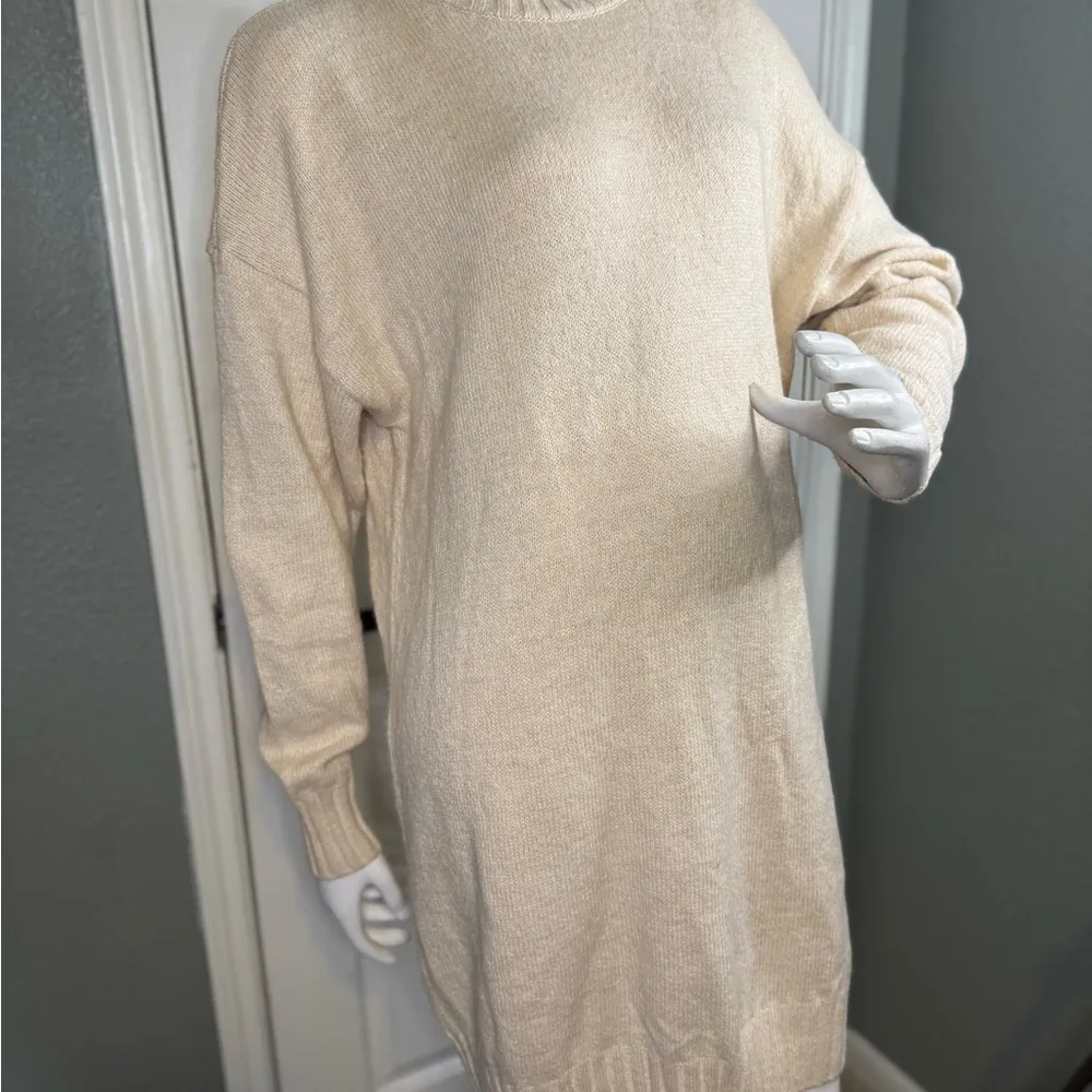 Abound NWT Heather Beige Mini Sweater Dress Women Size Large. - Image 3
