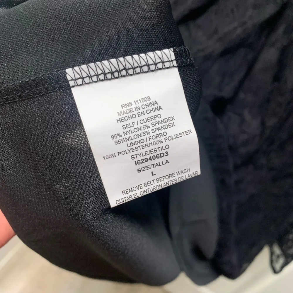 NEW! Black lace skater short dress Size L - Image 4