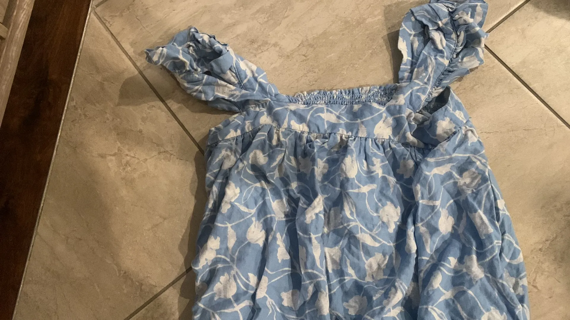 A New Day— Floral Summer Dress Maxi Blue Size L - Image 4