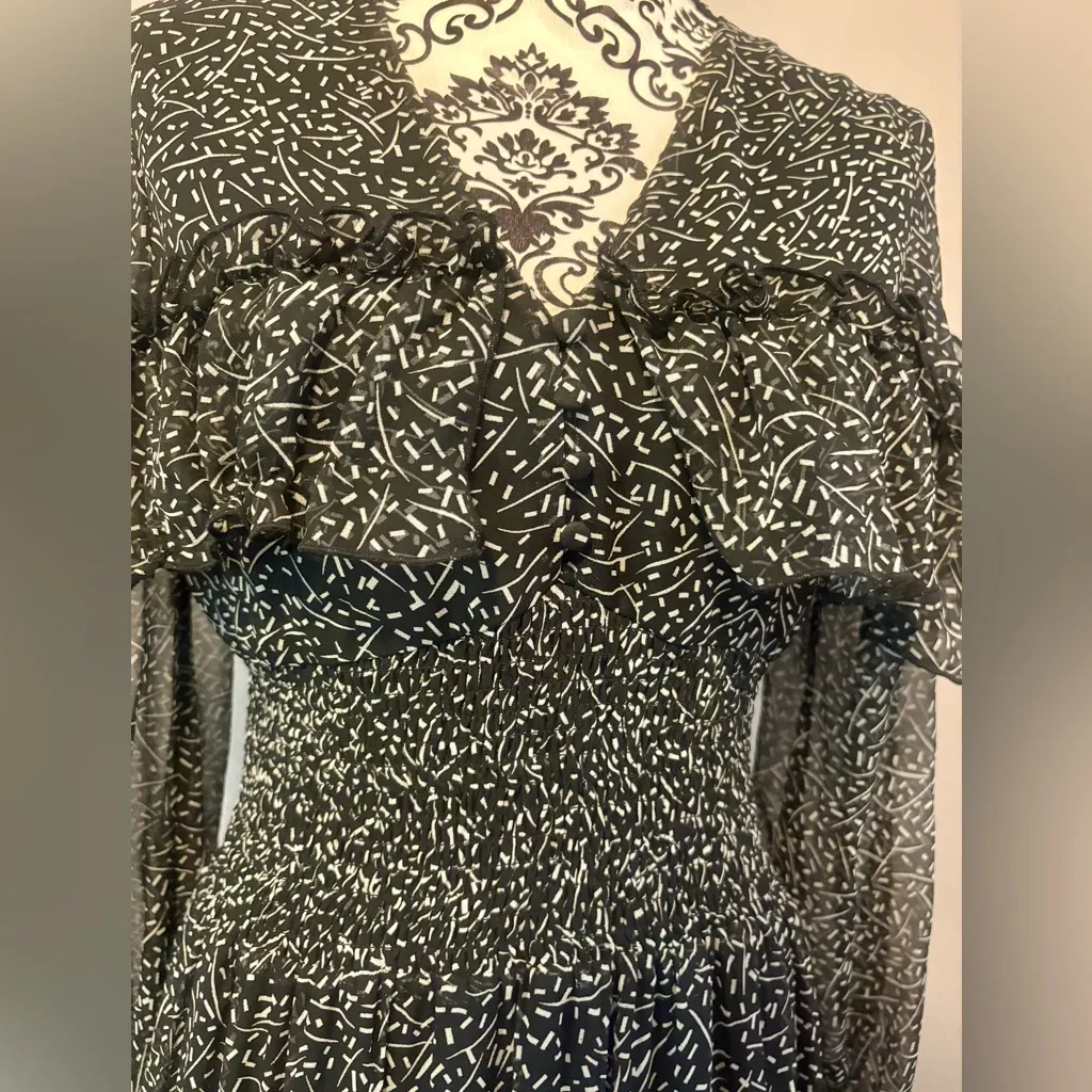 BARDOT Kamila Black and White Printed Dress - Image 7