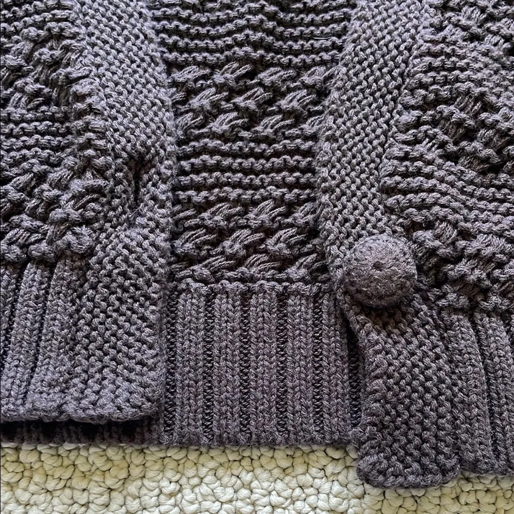 Apostrophe Chocolate Brown Knit Cardigan - Image 4