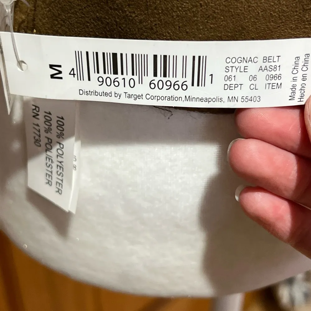 BNWT Target Women’s Faux Suede Brown Cognac Belt - Image 4