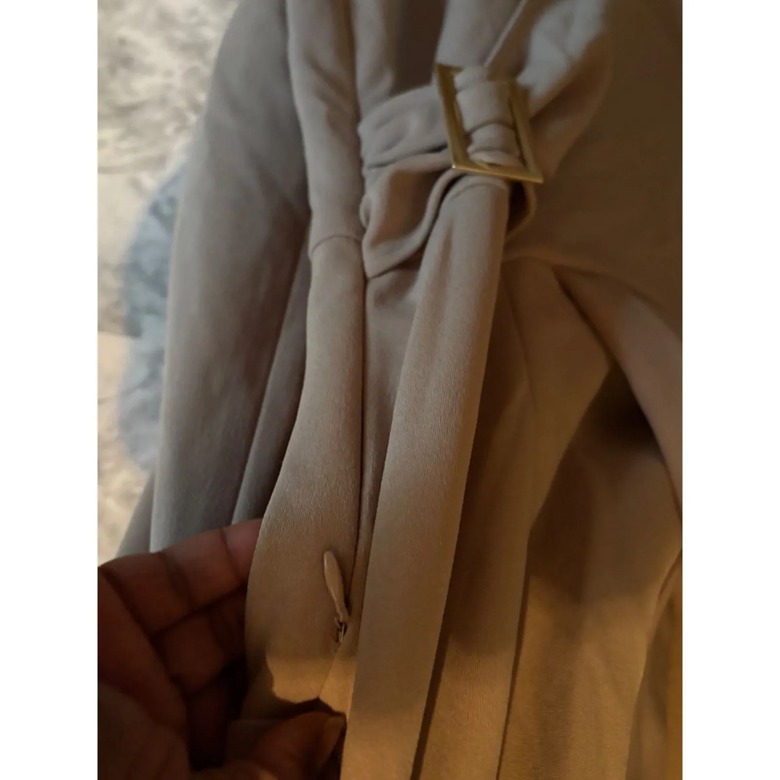 Tommy Hilfiger Women's Blazer Buckle Front‎ Long Sleeve Tan Size 10 Dress NWT - Image 8