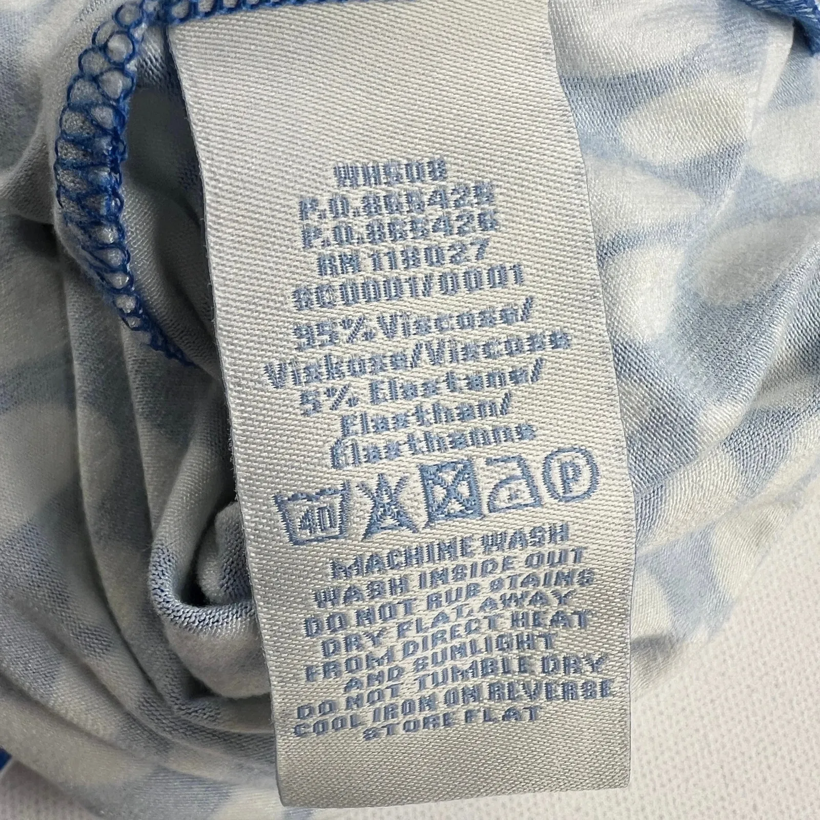 Boden Amelie Jersey Cap Sleeve Belted Dress Soft Stretch Blues White Size 10 Blue - Image 10