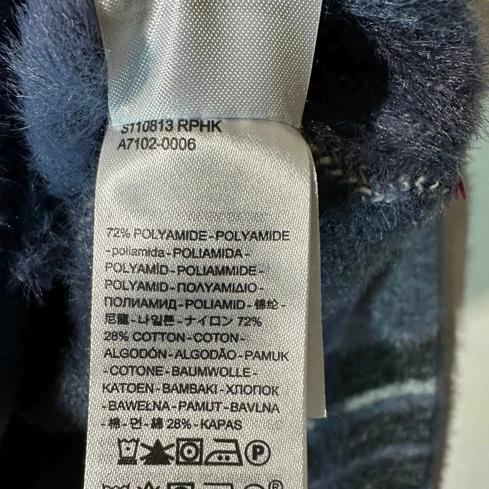 NEW Levis Plaid Betty Cardigan Sweater Fuzzy Knit Blue Black Button‎ Pockets XS - Image 4