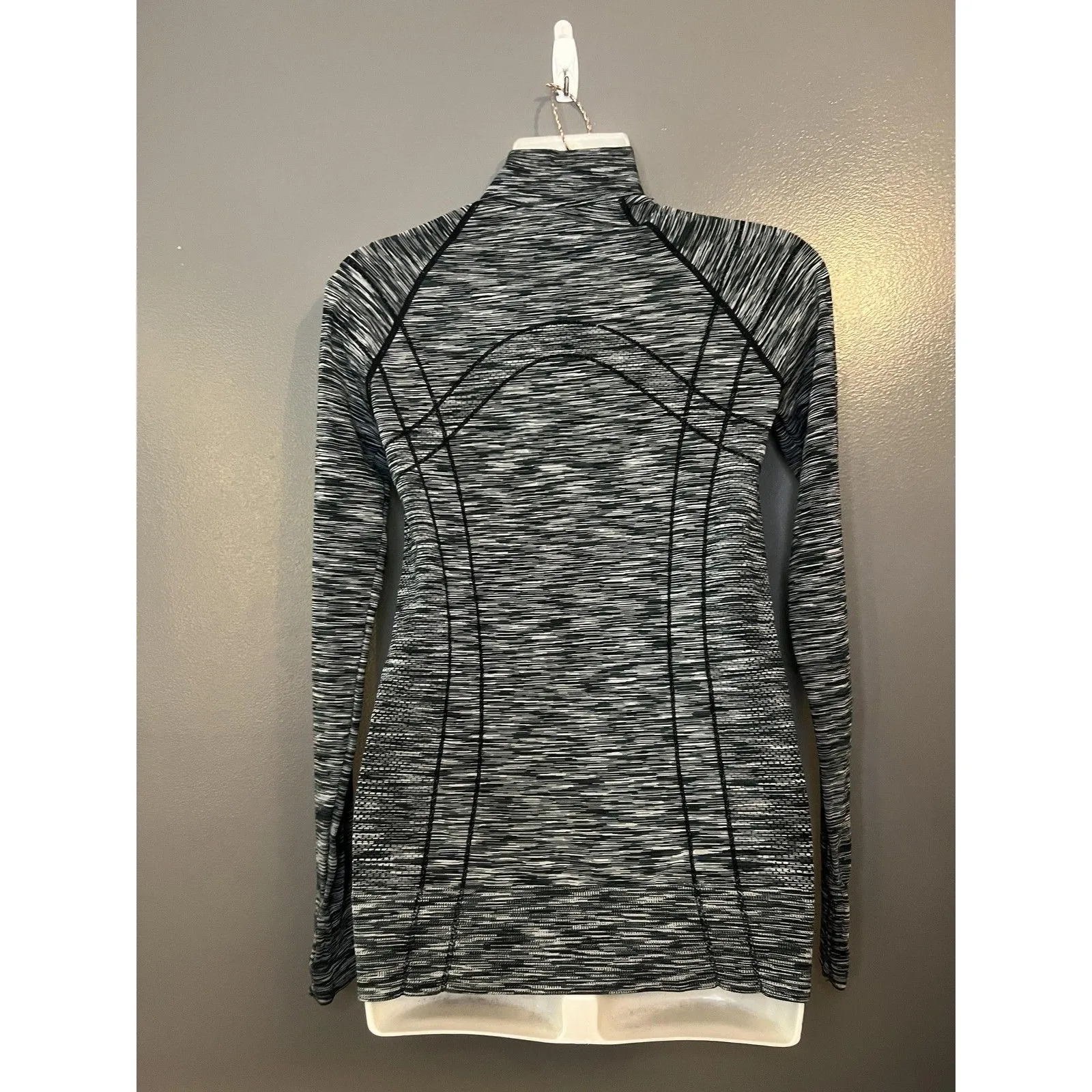 Marika Jacket Womens Small Black White Space Dye Full Zip Athletic Running - Image 4