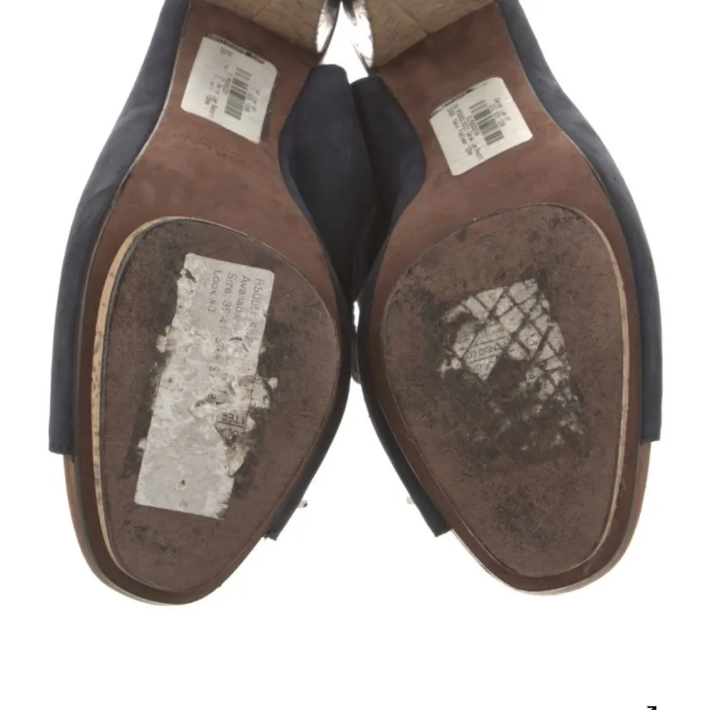 Derek Lam navy blue suede lace up platform gladiator sandals size EU 39 - Image 7