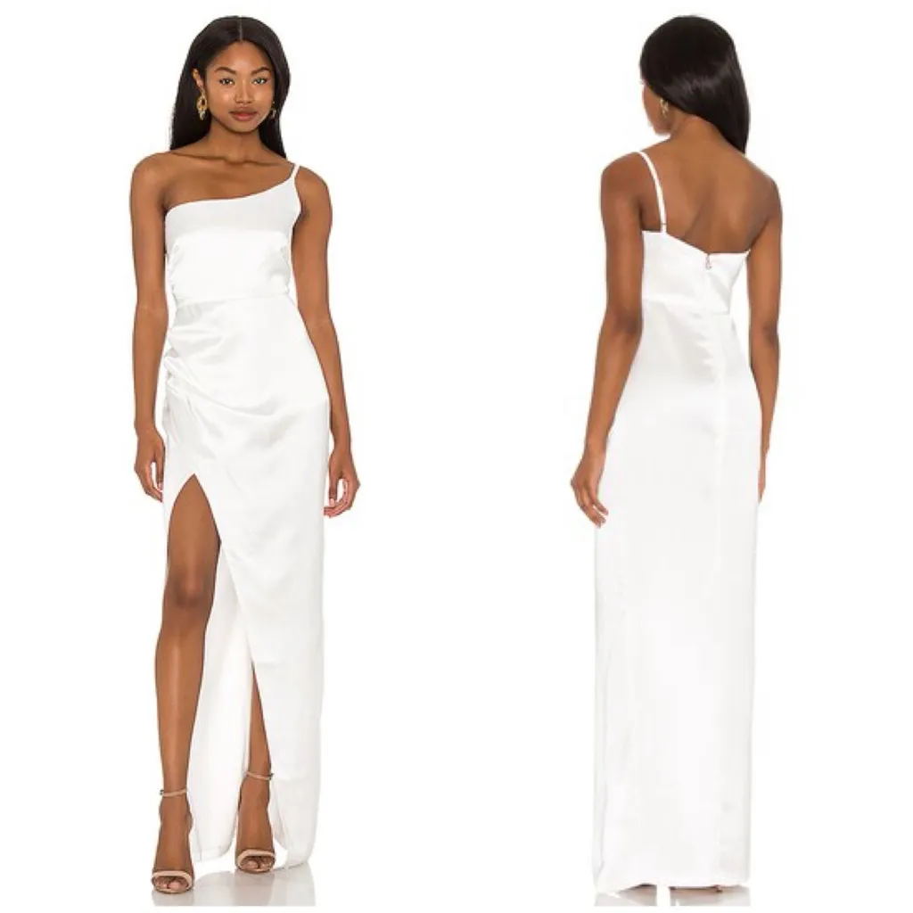 NOOKIE Grace One Shoulder Gown In Ivory - Image 2