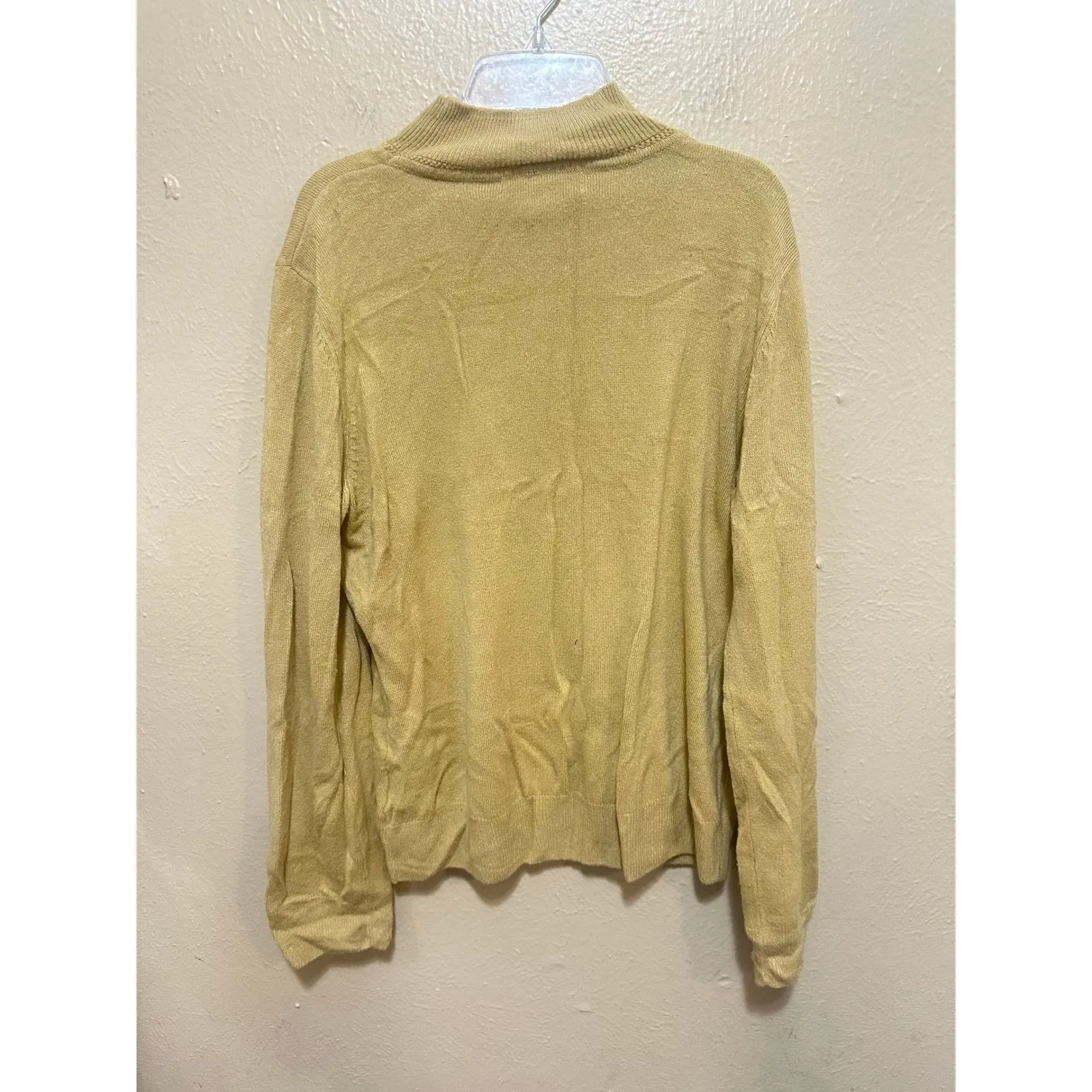 Sag Harbor Womens Large L Mock Neck Acrylic Pullover Sweater Gold Knit - Image 4