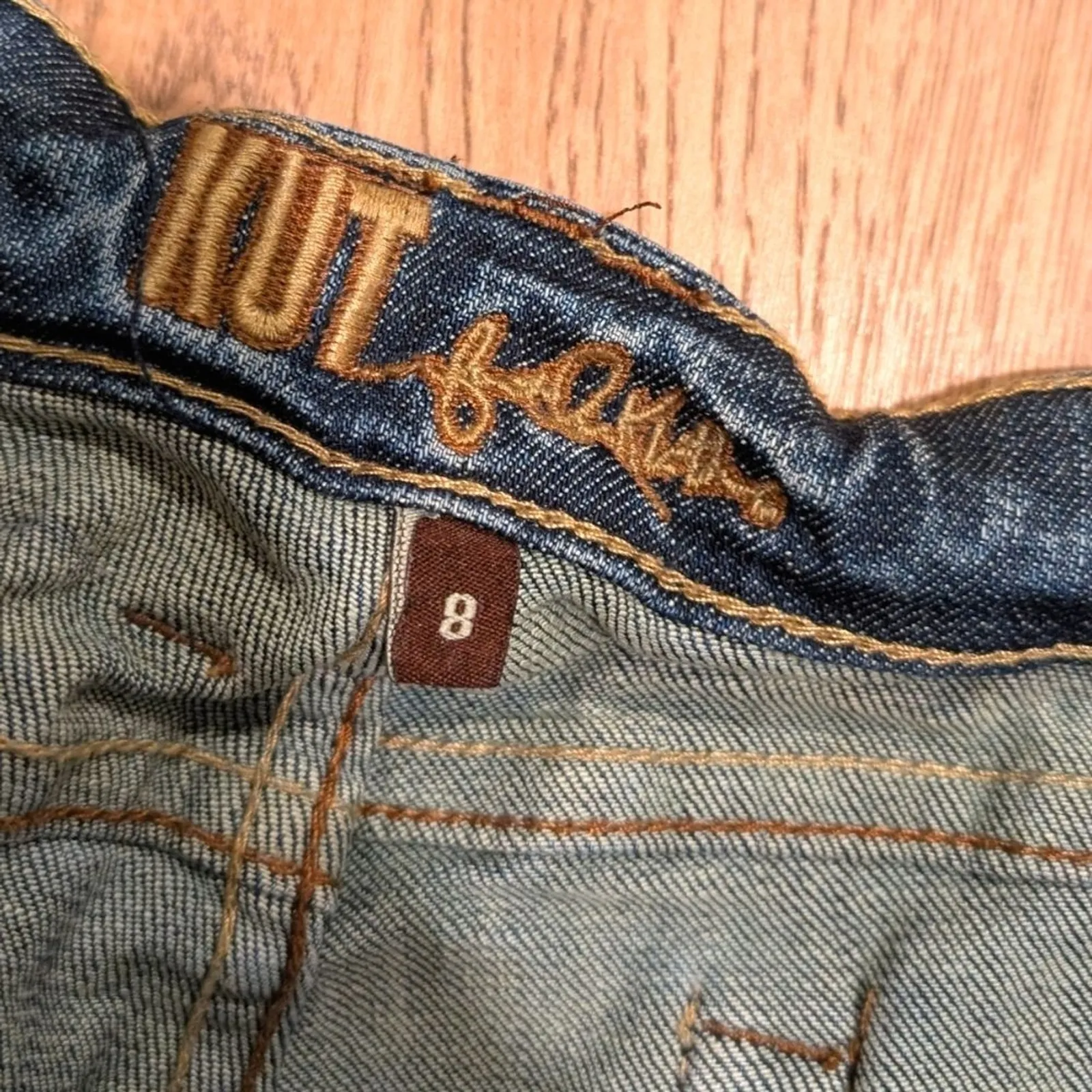 Kut from‎ the Kloth Jeans Womens 8 Slim Straight Leg Dark Faded Denim Wash - Image 3