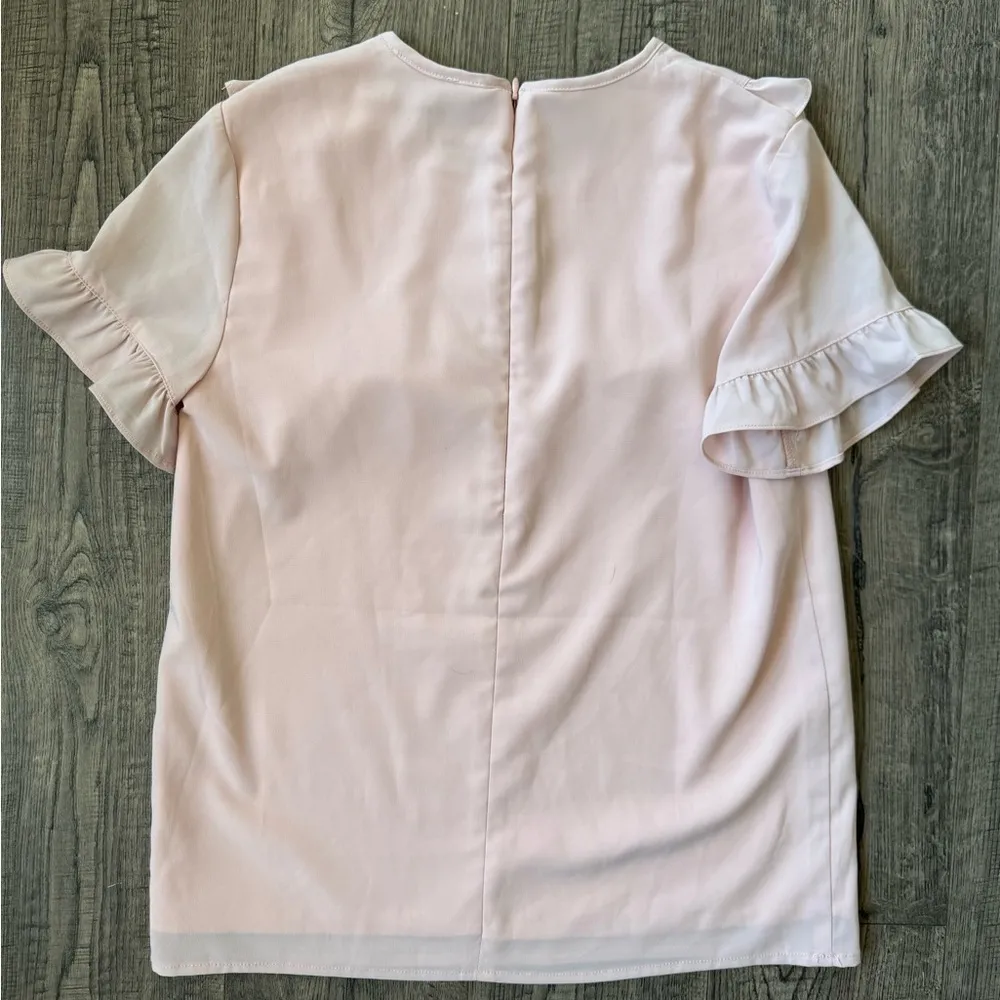 Rachel Parcell Baby Pink Ruffle Blouse - Image 3