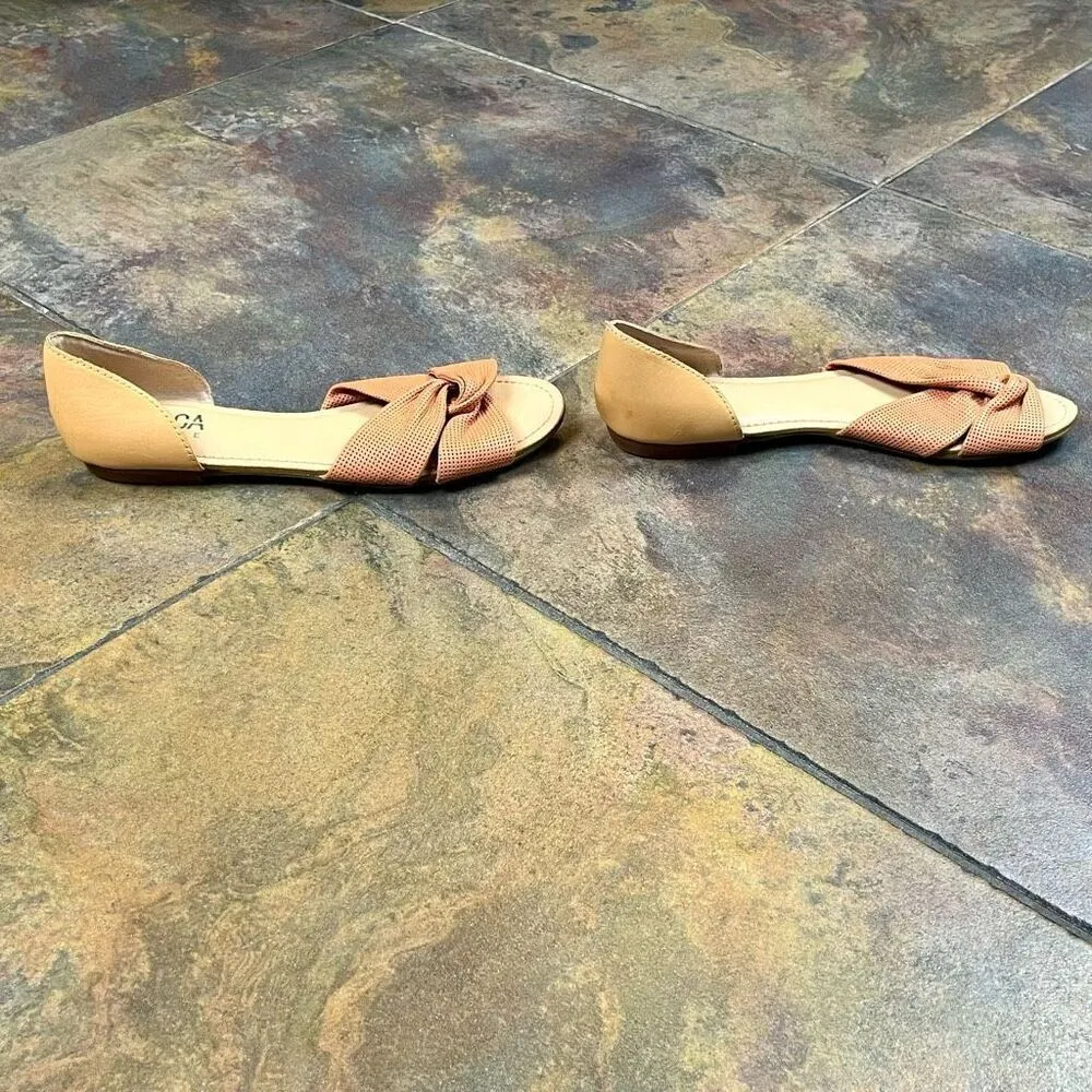 Lucca Lane Darsa Leather Sandals Flats 8M Pink Size 8 - Image 4