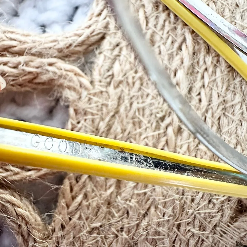 Vintage Goody USA Stay Tight Clip Hair Barrettes Bright Yellow Lot of 2 80s 90s - Image 2